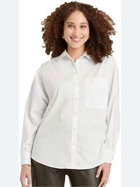 Classic White Button-Down Shirt
